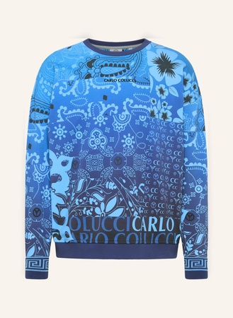 Carlo Colucci  Bandana Oversize Sweatshirt De Chirico blau beige