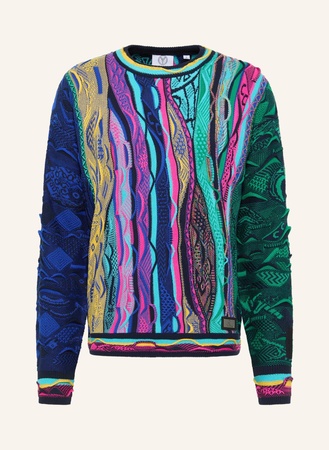 Carlo Colucci  Oversize Strickpullover Delueg blau