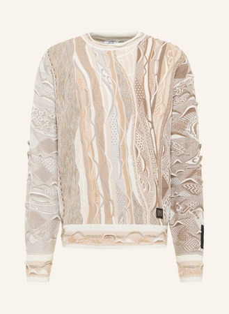 Carlo Colucci  Oversize Strickpullover Delueg weiss