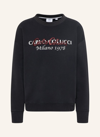 Carlo Colucci  Oversize Sweatshirt De Tomas schwarz schwarz