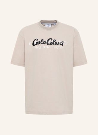 Carlo Colucci  Oversize T-Shirt De Stafeni beige braun