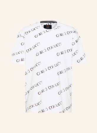 Carlo Colucci  Oversize T-Shirt Mit Schriftzug D'aurelio weiss grau