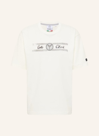 Carlo Colucci  Oversize T-Shirt "Future Chrome" Di Pastena weiss