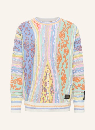 Carlo Colucci  Rundhals Pullover Di Cicco blau