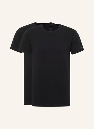 Carlo Colucci  Rundhals T-Shirt, 2er Pack Cavallaro schwarz