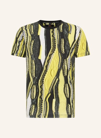 Carlo Colucci  Strickdruck T-Shirt Damiani gelb beige