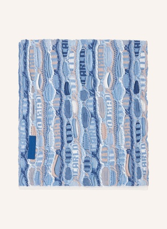 Carlo Colucci  Strickschal Di Rosa blau