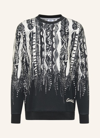 Carlo Colucci  Sweatshirt "Knit Pixel" Di Spigno schwarz