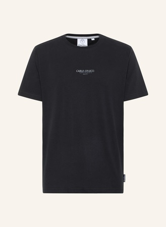 Carlo Colucci  T-Shirt Basic Line De Salvador schwarz beige