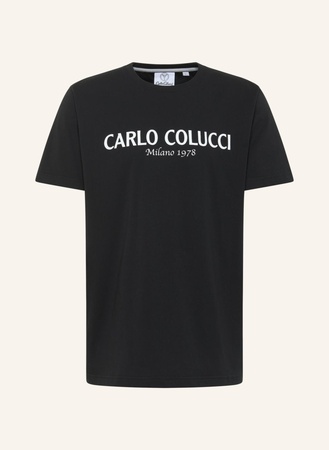 Carlo Colucci  T-Shirt Mit Logoprint Di Comun schwarz