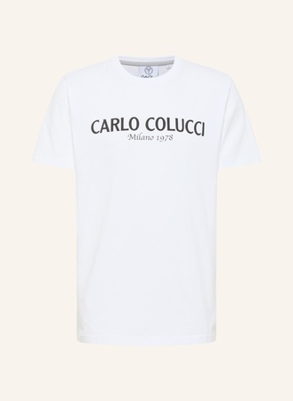 Carlo Colucci  T-Shirt Mit Logoprint Di Comun weiss