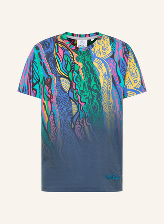 Carlo Colucci  T-Shirt "Knit Pixel" Di Piazza blau