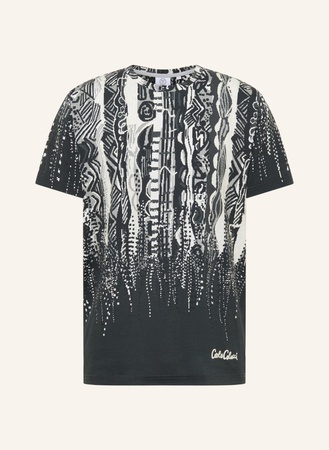 Carlo Colucci  T-Shirt "Knit Pixel" Di Piazza schwarz
