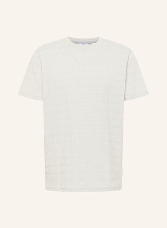 Carlo Colucci  T-Shirt "Monogram Flock" Di Penta grau