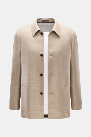 Caruso  - Herren - Overshirt 'Fedora' beige meliert