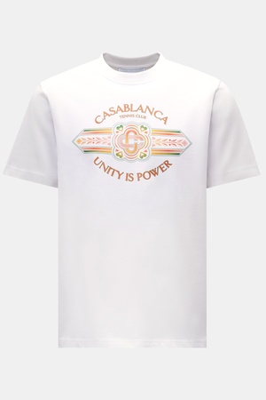 Casablanca  - Herren - Rundhals-T-Shirt 'Unity is Power' weiß