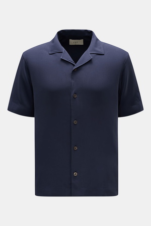 Ché  - Herren - Kurzarmhemd 'Valbonne' Kubanischer Kragen navy