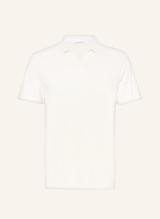 CK Calvin Klein Calvin Klein Jersey-Poloshirt weiss beige