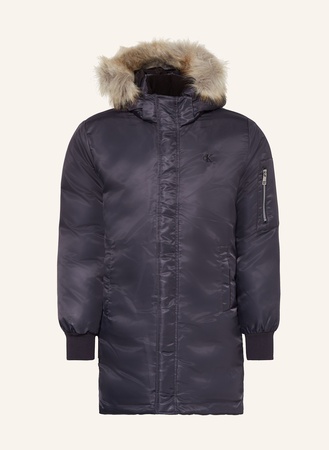 CK Calvin Klein Calvin Klein Parka Mit Kunstfell blau