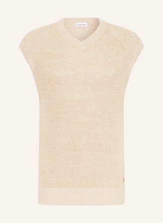 CK Calvin Klein Calvin Klein Pullunder Mit Leinen beige