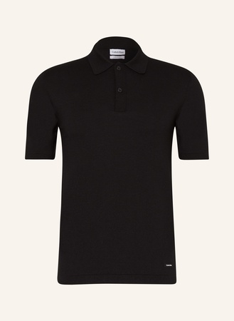 CK Calvin Klein Calvin Klein Strick-Poloshirt schwarz