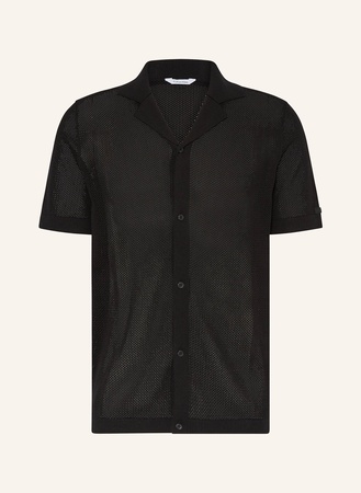 CK Calvin Klein Calvin Klein Strickhemd Regular Fit schwarz