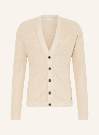 CK Calvin Klein Calvin Klein Strickjacke Mit Leinen beige