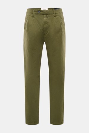 Closed  - Herren - Baumwollhose 'Bergen Tapered' oliv