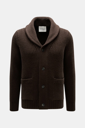 Closed  - Herren - Cardigan dunkelbraun