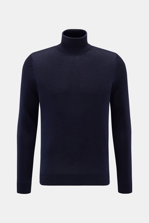 Colombo  - Herren - Feinstrick-Rollkragenpullover navy