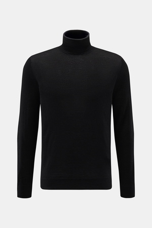 Colombo  - Herren - Feinstrick-Rollkragenpullover schwarz
