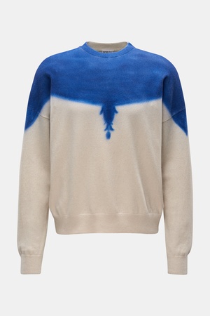 Marcelo Burlon  - Herren - Rundhalspullover 'Spray Wings' blau/creme