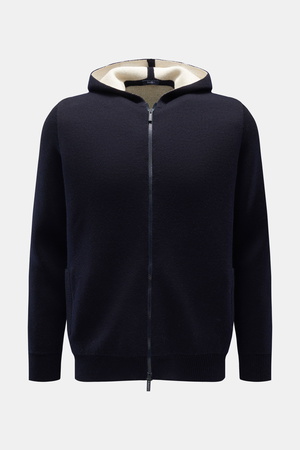 04651 / A trip in a bag - Herren - Strickjacke 'Outdoor Hooded Cardigan' navy/creme