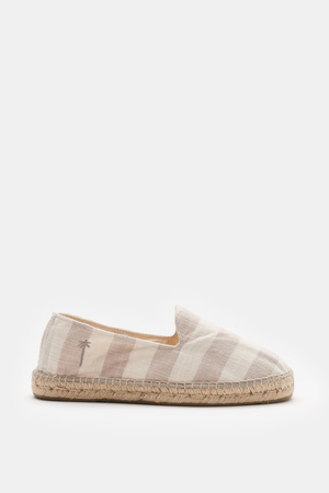 Manebí  - Herren - Espadrilles beige/creme gestreift