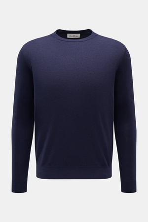 Della Ciana  - Herren - Feinstrick-Rundhalspullover 'Girocollo' navy