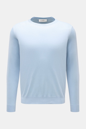 Della Ciana  - Herren - Feinstrick-Rundhalspullover 'Girocollo' pastellblau