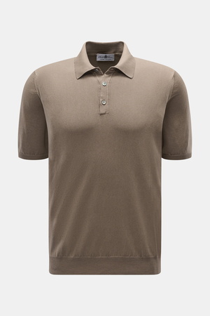 Della Ciana  - Herren - Kurzarm-Strickpolo taupe