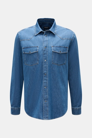 Dondup  - Herren - Jeanshemd 'Camicia' Kent-Kragen blau