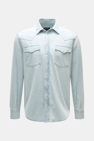 Dondup  - Herren - Jeanshemd Kent-Kragen pastellblau