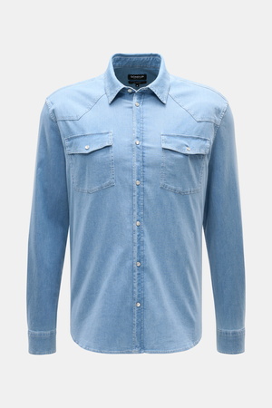 Dondup  - Herren - Jeanshemd Kent-Kragen rauchblau