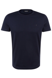 Dondup Herren T-Shirt Marine Blau schwarz