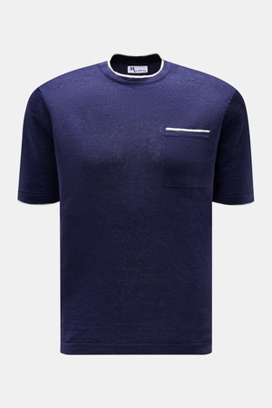 DoppiaA  - Herren - Rundhals-T-Shirt 'Aalfeo' dunkelblau