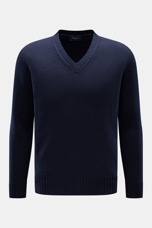 Drumohr  - Herren - V-Neck Pullover dunkelblau
