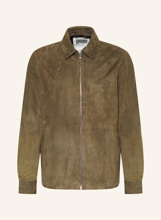 Drykorn  Lederjacke Senelo gruen