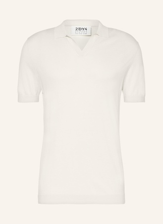 Drykorn  Strick-Poloshirt Braian Mit Seide weiss