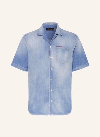 Dsquared2  Resorthemd Comfort Fit Aus Jeans blau
