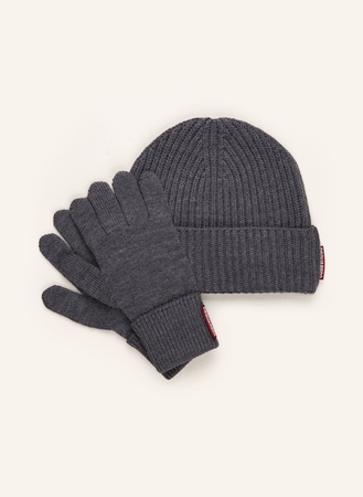 Dsquared2  Set: Mütze Und Handschuhe grau