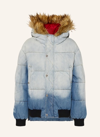 Dsquared2  Steppjacke Mit Kunstfell blau