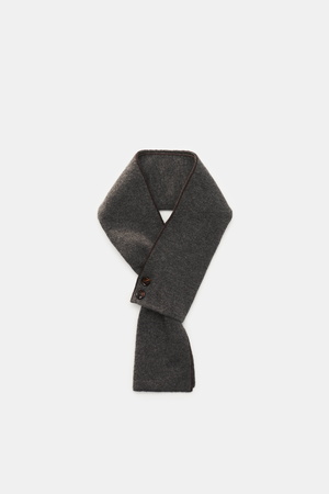 Moorer  - Herren - Cashmere Schal dunkelgrau/dunkelbraun