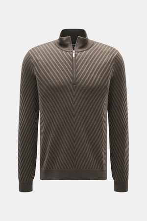 Emporio Armani  - Herren - Troyer braun/dunkelbraun gestreift